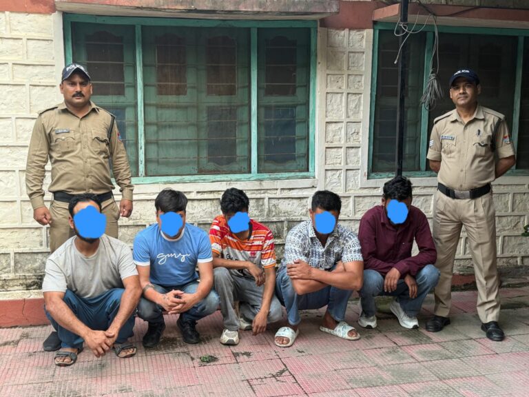 शांति व्यवस्था भंग करने वाले 05 हुड़दंगियों को कोतवाली पुलिस ने किया गिरफ्तार