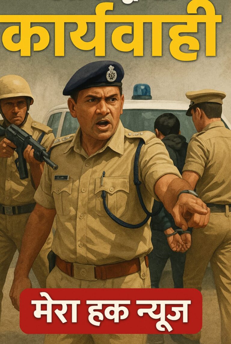 फरार अभियुक्त मामले में पुलिस अधीक्षक की सख्त कार्यवाही